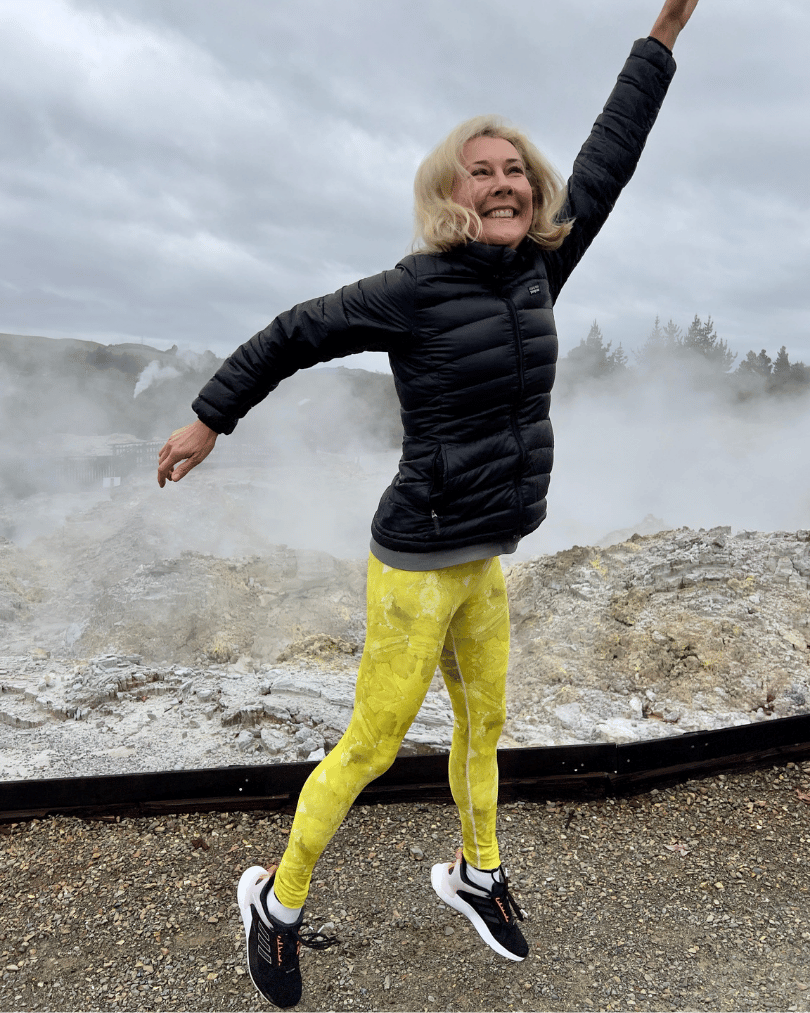 Sparkle Style Co. Burning Brimstone Sulfur Sulphur Leggings, Location Hell's Gate, Rotorua, New Zealand's most active Geothermal Reserve