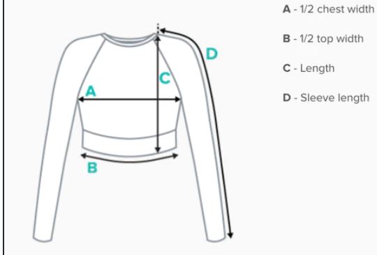 Smoky Quartz Crystal Long-Sleeve Crop Top (Recycled)