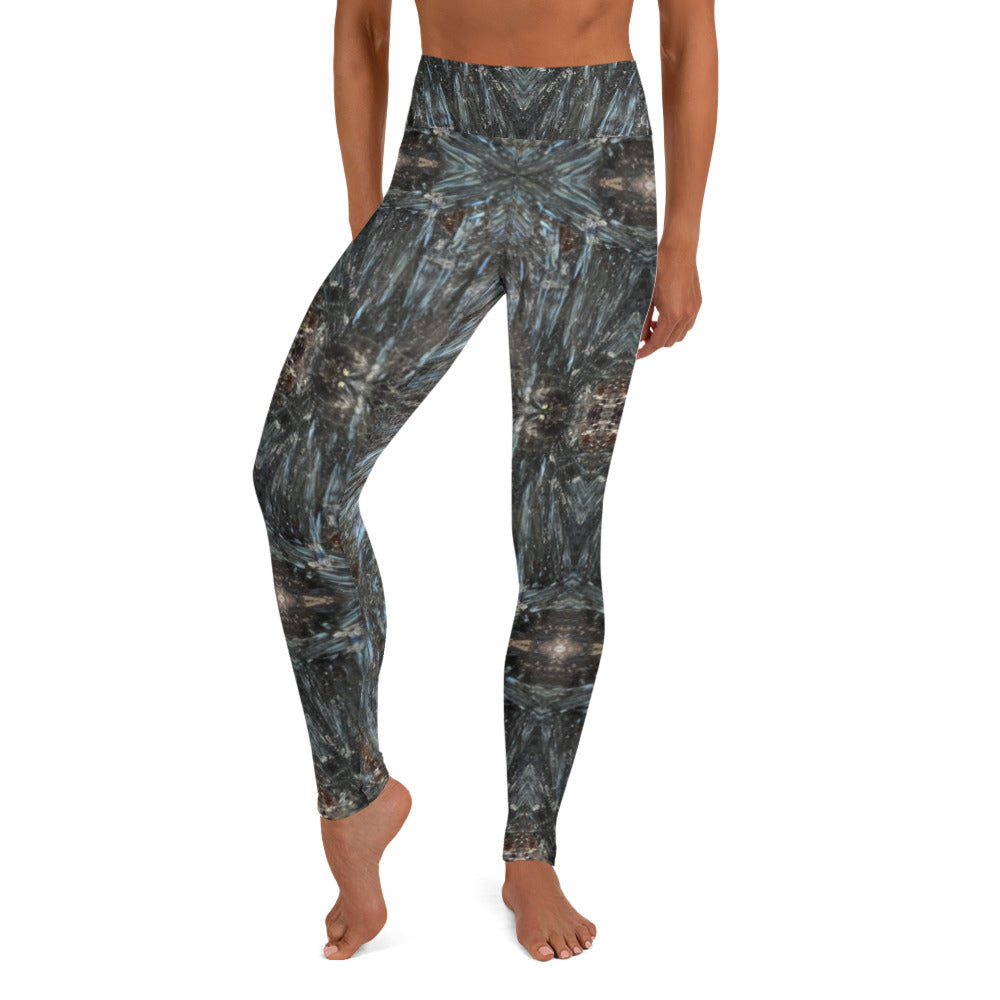 Sparkle Style Co. Arfvedsonite High Waisted Leggings. Arfvedsonite is a beautiful crystal know to open the 3rd eye, aide in psychic visions and helps tp put things into manageable goals. These leggings are awesome and can be worn wet or dry and have 50+ ups sun protection in the fabric.