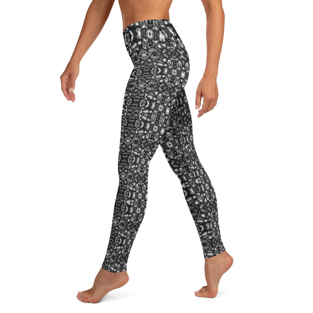 Sparkle Style Co. Hematite Shield High Waisted Yoga Leggings