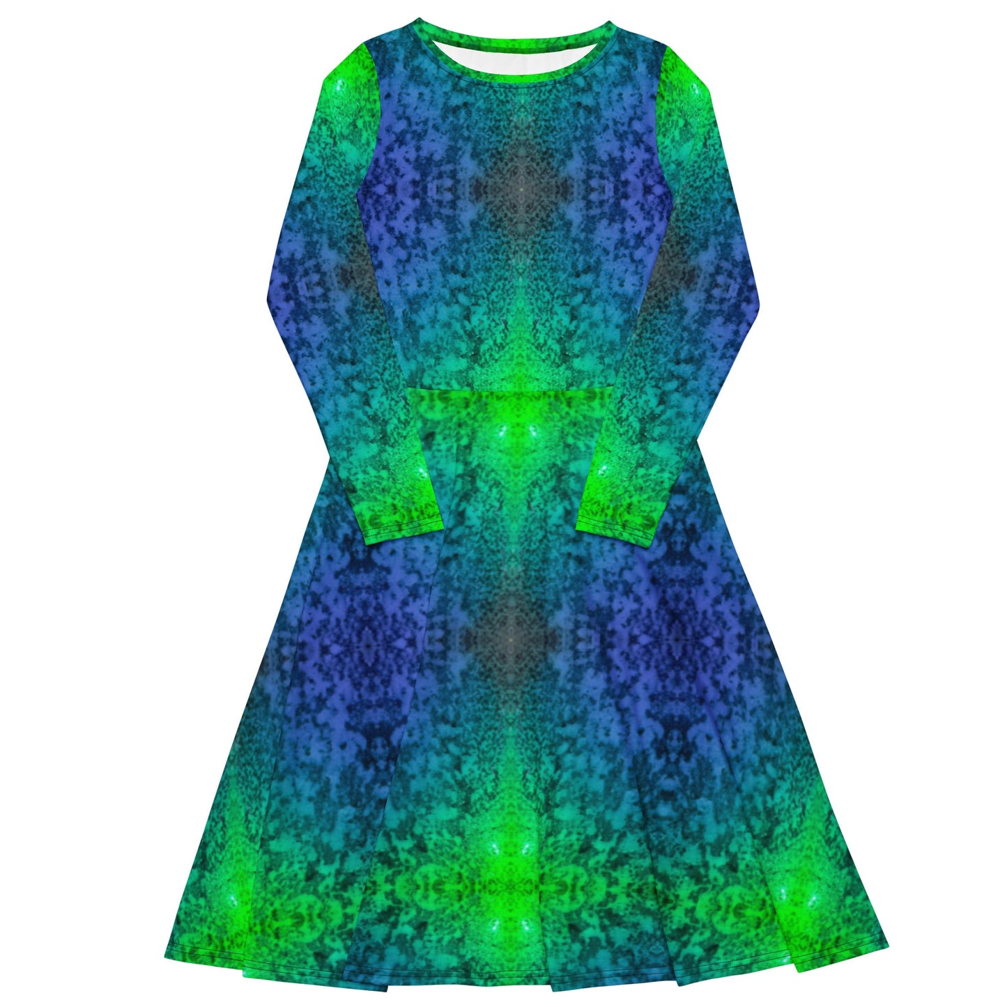 Preseli Bluestone Long Sleeve Midi Dress with Pockets