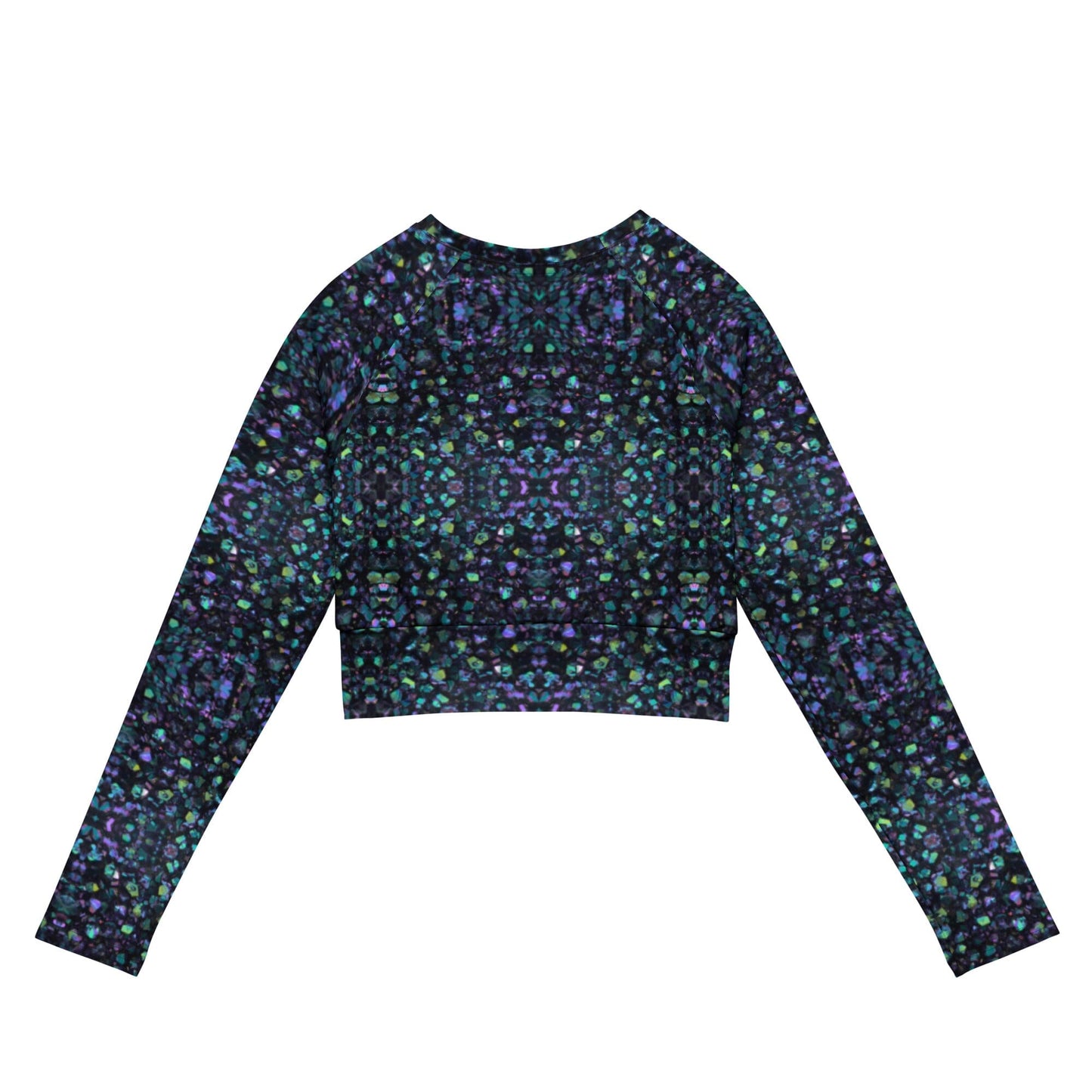 Drusy Quartz Recycled Long Sleeve Crop Top