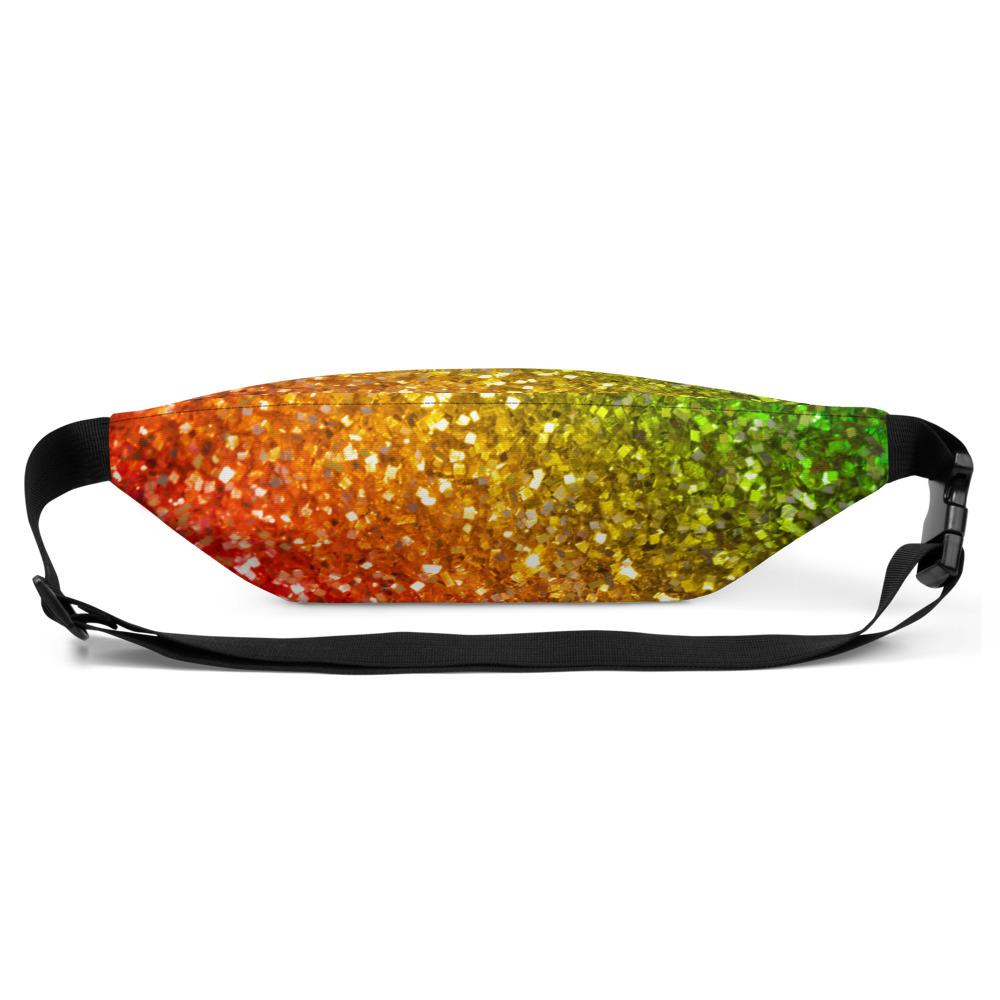Rainbow Frequency Glitter Belt Bag