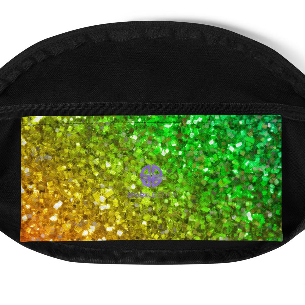 Rainbow Frequency Glitter Belt Bag