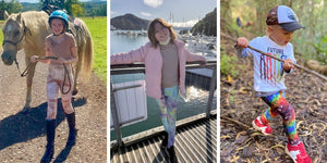 Sparkle Style Co. Gemstone and Crystal Leggings are available for Kids and Youth, 2T-14. Wear them wet or dry with Sun protection in the fabric, UPF 50+  Perfect for all seasons. Hike, Swim, Ride, Playground and More!