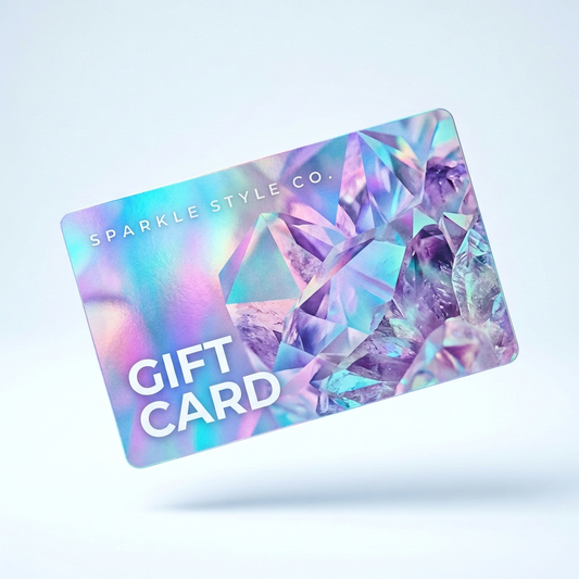 Sparkle Style Co. holographic crystal gift card