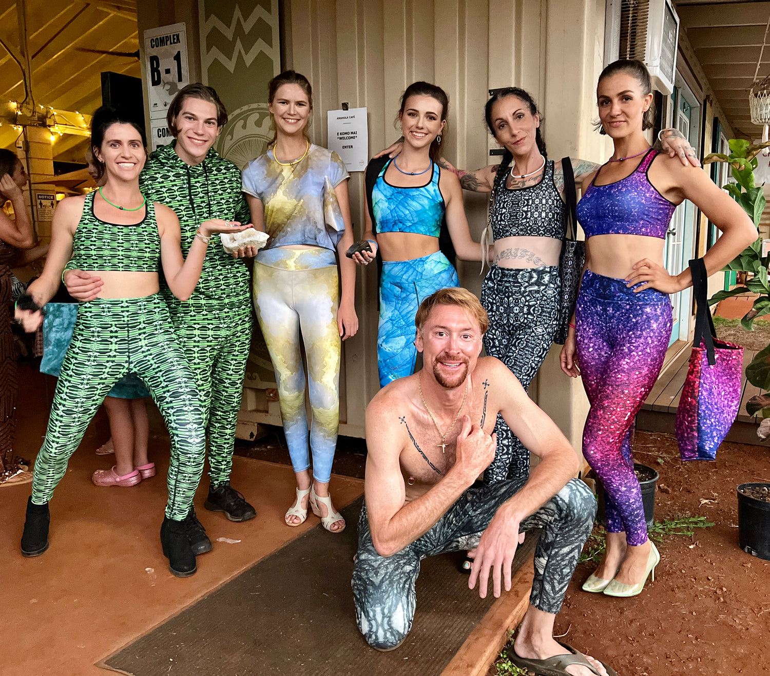 Sparkle Style Co. Gemstone and Crystal Fashion Versatile Activewear Behind the Scenes Kauai Fashion Show, Anahola Marketplace