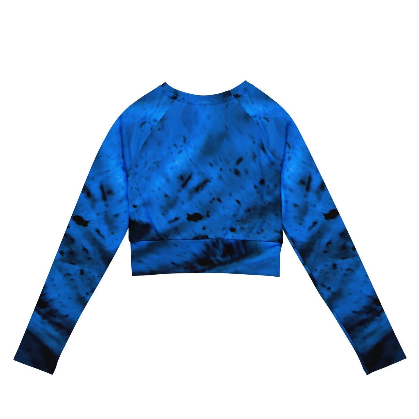 Sapphire Ice Long-Sleeve Crop Top Recycled Fabric