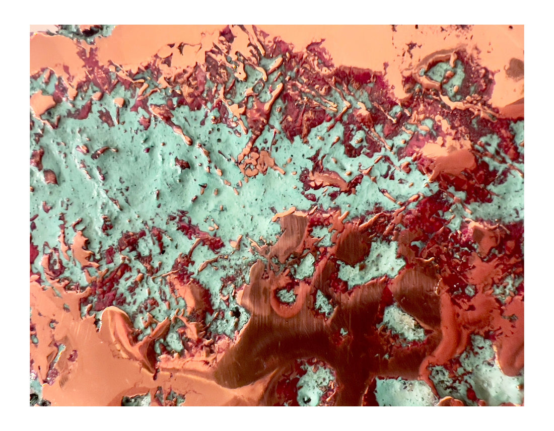 Copper patina, up close