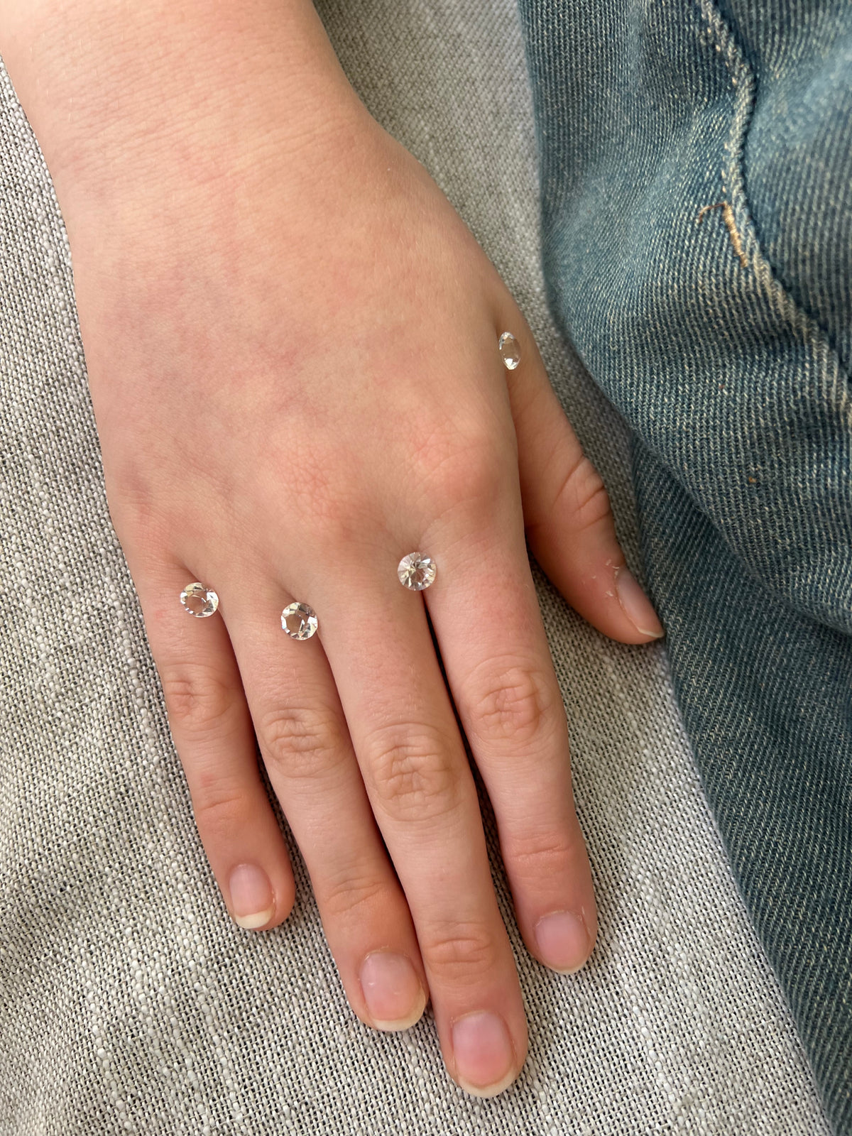 Eclipse & Super Moon Charged Faceted Arkansas Quartz Sparkle, 1 Carat