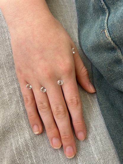 Eclipse & Super Moon Charged Faceted Arkansas Quartz Sparkle, 1 Carat