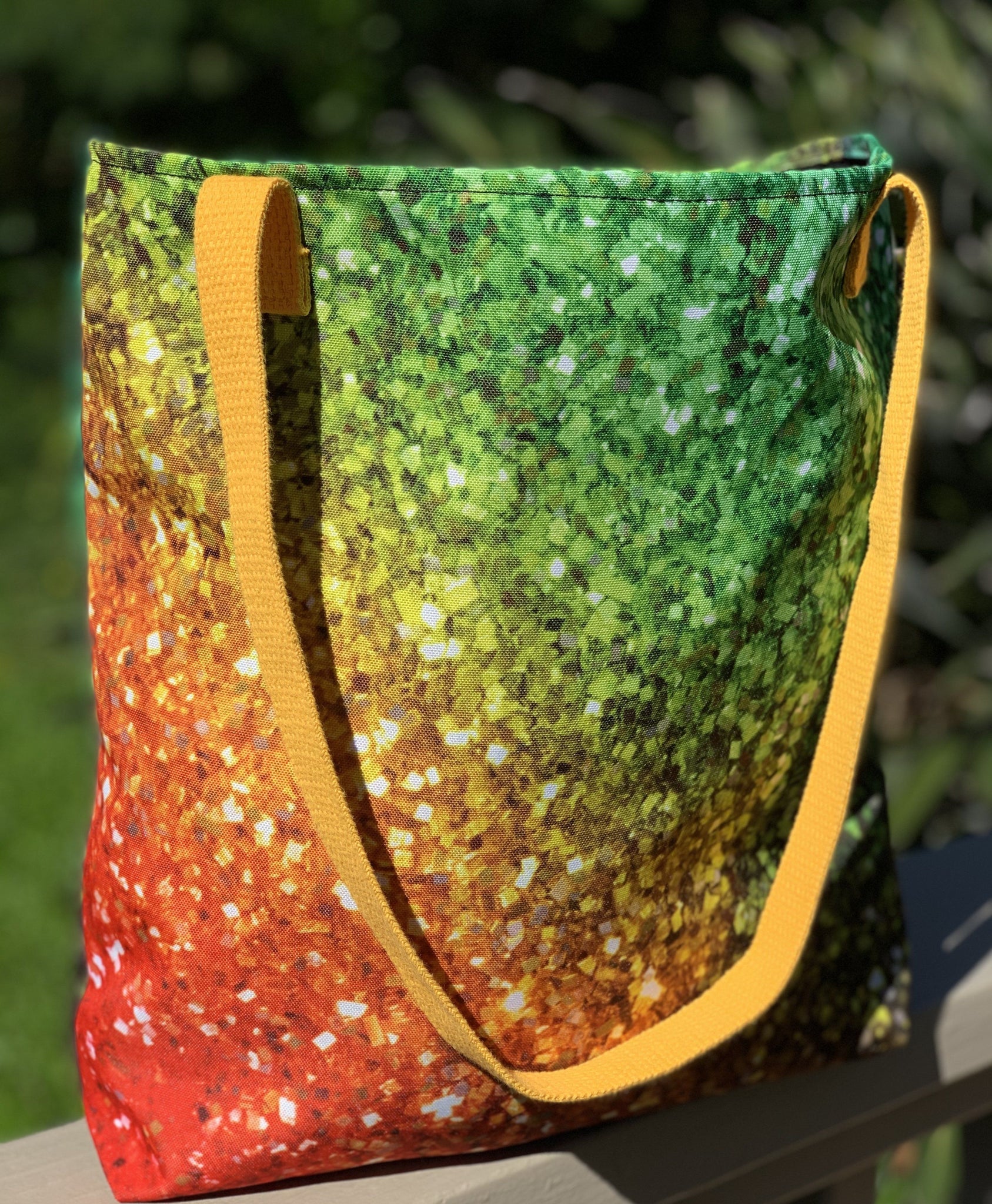 Rainbow Frequency Glitter Weekender Tote