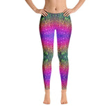 Aurora Borealis Glitter Leggings  Dazzle in an amazing color spectrum and become energetically charged with rainbow frequency from Kauai. Aurora Borealis Glitter Leggings are vibrant, durable, and fashion forward. Wear wet or dry and 50+ UPF Sun Protection 