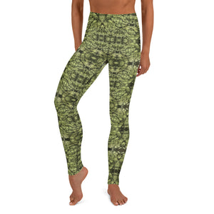 Moldavite Leggings from Sparkle Style Co. You will love wearing the imagery of this tektite glass. These versatile leggings are wild and ready to take on any adventure. Wear them wet or Dry, 50+upf sun protection in the fabric.