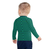 Ethereal Glitter is beyond cool!  Solar infused glitter through quartz crystals brings high vibes and energetic frequency. This design is far out and your little ones will love it! This sun-protective fabric is comfortable and makes being active easy!   Perfect for running around playing, days at the beach, or just being active indoors. Super friendly material, washes well and maintains its vibrant color. 
