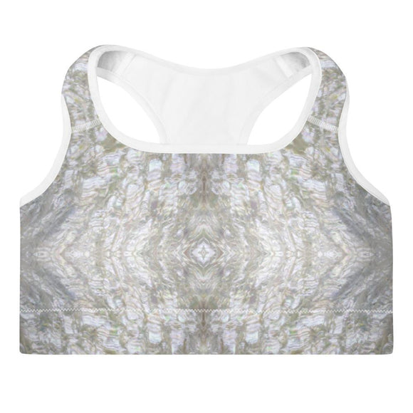 Mother of Pearl Mosaic Padded Sports Bra