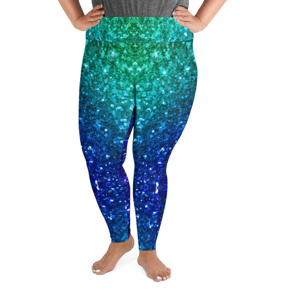 Aurora Australis Glitter Leggings Plus