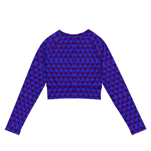 Galactas Glitter Recycled Long Sleeve Crop Top