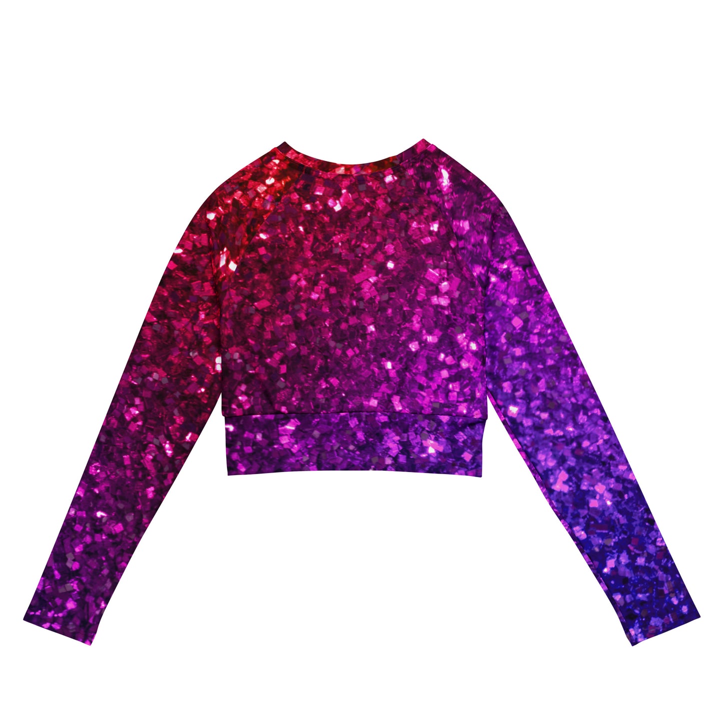 Celestial Glitter Long Sleeve Crop Top (Recycled)