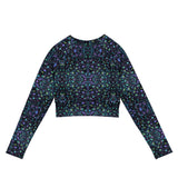 Druzy Quartz Recycled Long Sleeve Crop Top