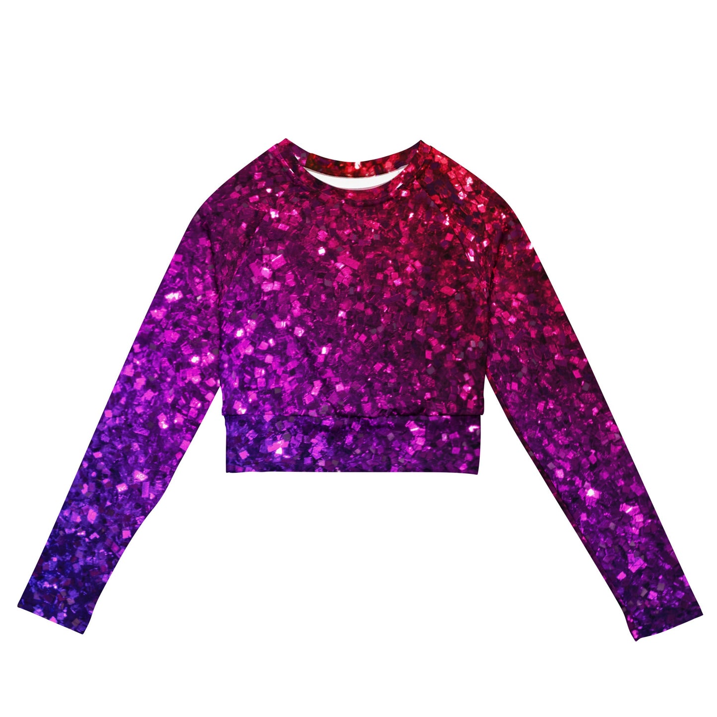 Celestial Glitter Long Sleeve Crop Top (Recycled) – Sparkle Style