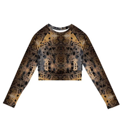 Montana Agate Recycled Long-Sleeve Crop Top