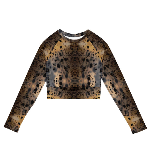 Montana Agate Recycled long-sleeve crop top