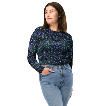 Drusy Quartz Long Sleeve Recycled Crop Top