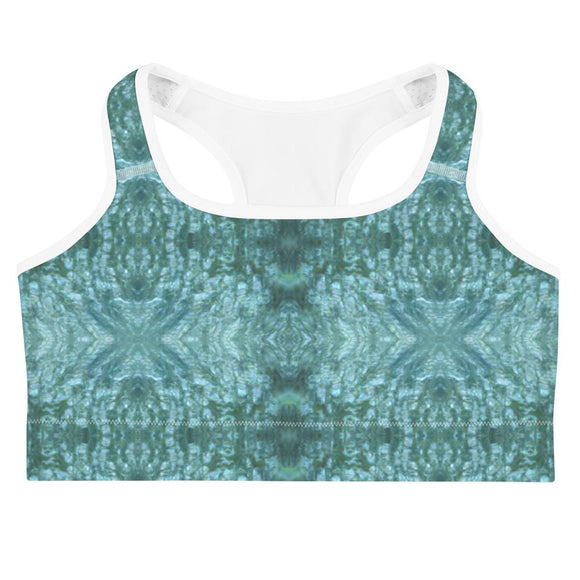 Sea Mist Abalone Mosaic Sports Bra