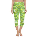 Peridot Power High Waisted Yoga Capri Leggings