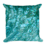 Sea Mist Abalone Throw Pillow