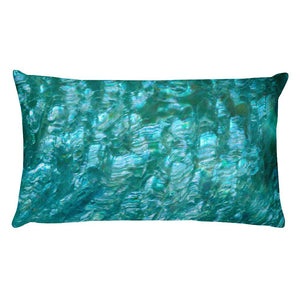 Sea Mist Abalone Throw Pillow