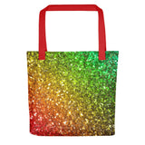 Rainbow Frequency Glitter Tote