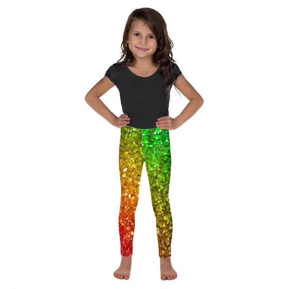 Rainbow Frequency Glitter Kids' Leggings